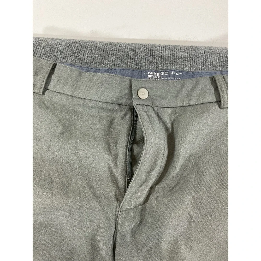 Nike Golf Dri Fit Pants Mens 34x34 Gray Modern Fit Performance Stretch Athletic